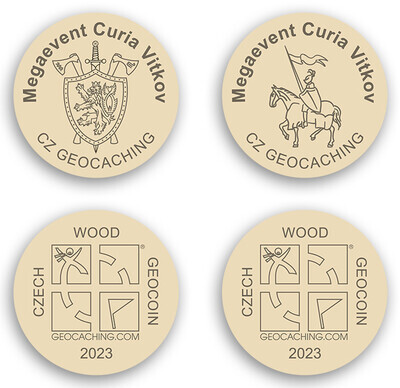 Curia Vitkov Mega event - Wooden coins 2 pcs set