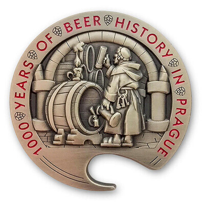 Beer In Prague - Meet & Greet Event Geocoin - Antique Gold - 1