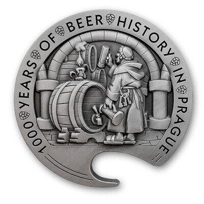 Beer In Prague - Meet & Greet Event Geocoin - Antique Silver LE - 1