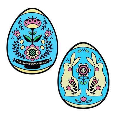 Easter Egg Geocoin - Blue