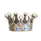 Countess' Crown Geocoin - Antique Silver with gemstones - 1/3