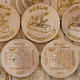 Wooden Coin 50 pcs, spruce (branch) - 1/2