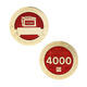 4.000 Finds Milestone Geocoin and Tag Set - 1/2