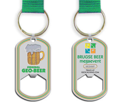 Brugse Beer Geocoin - trackable bottle opener - 1