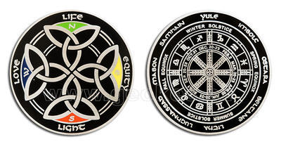 Power of the Celts Geocoin Antique Silver