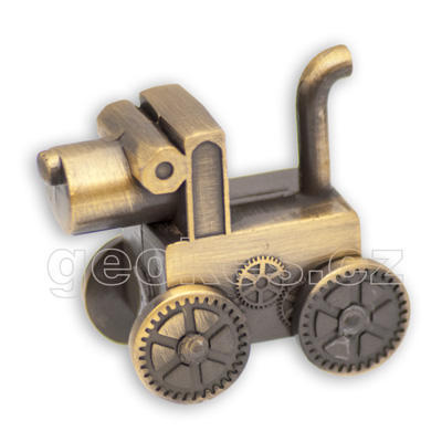 Steampunk Dog Geocoin - Antique Bronze