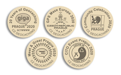 2020 GIGA Prague - Wooden coins set
