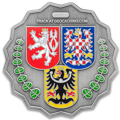 20 Years of Geocaching in Czech Republic Geocoin - Antique Silver - 2