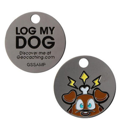 Log My Dog Collar- reflective green - 2