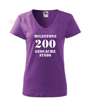 Milestone Geocache Finds - Ladies t-shirt - 4