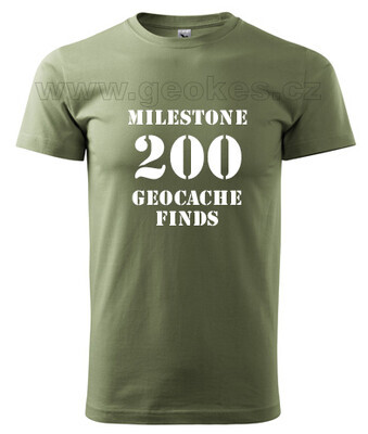 Milestone Geocache Finds t-shirt - your own number - 5