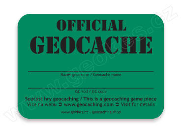 Geocaching Sticker Adesivo Stashnote Inglese Inglese groundspeak Set 