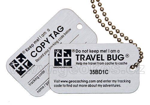 Geocaching travel bug® orígenes República Checa viajan República Checa de día travel bug 